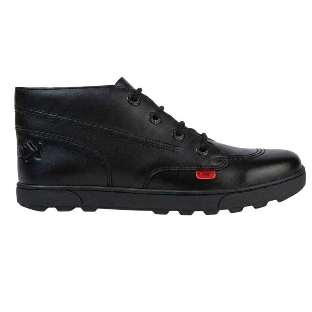 Kickers Childrens/Kids Disley Hi Leather Ankle Boots / Black